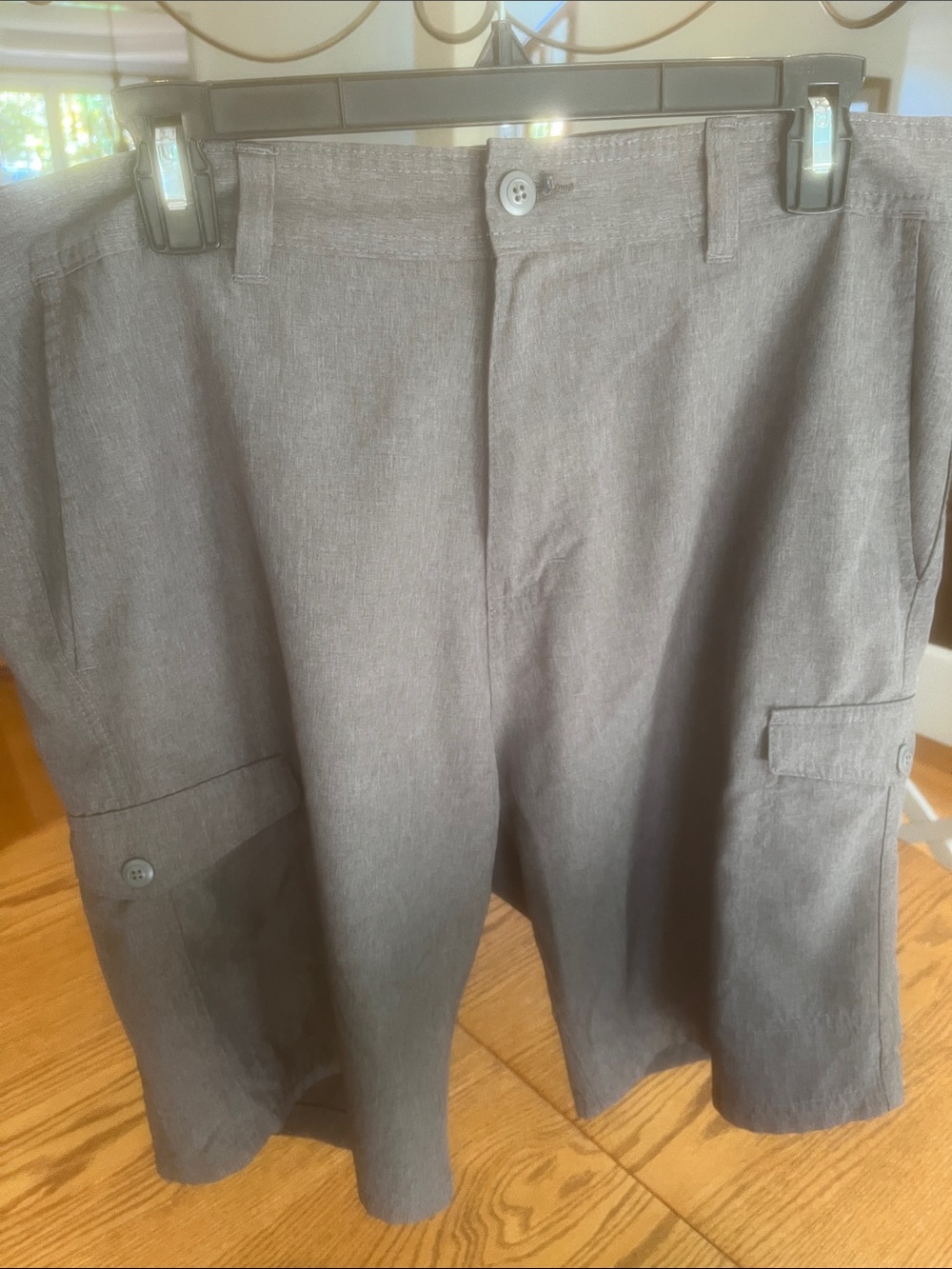 burnside Men's Flat Front Shorts in Charcoal Gray